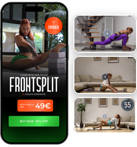 Front split training program for hip flexibility